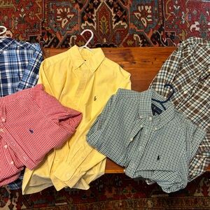 5 Ralph Lauren boy’s long sleeve button down shirts